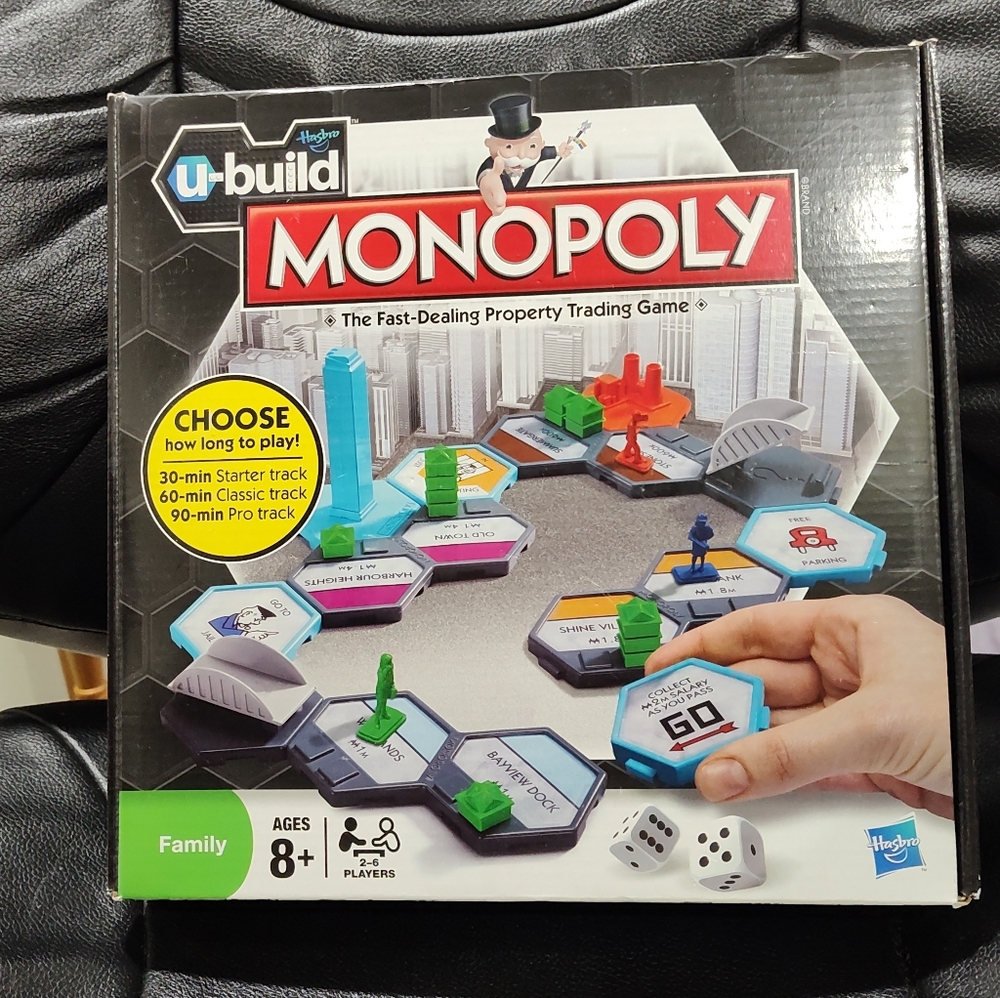 NEW - Monopoly U-Build Family Board Game by Hasbro Complete Game, Kids 8+, 2010 - Picture 1 of 3